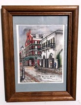 Archie Boyd Bourbon Street New Orleans Color Print Matted Framed Under Glass - £15.72 GBP