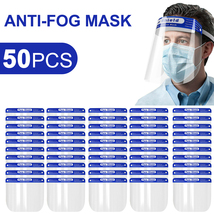 50 Pack Face Shield Reusable Protection Mask Cover Industry Safety Anti-Splash - £17.65 GBP