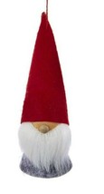 Kurt S. Adler Santa Dwarf Nordic Gnome Gray w/RED Hat Christmas Tree Ornament - £5.39 GBP