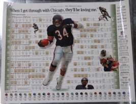 Walter Payton The Greatest Bear Poster 22 x 28 Chicago Bears w/ Stats Laminated - £15.53 GBP