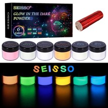 Glow In The Dark Powder Pigment With Flashlight, 120G Luminous Powder Dye Set, 2 - £20.44 GBP