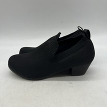Black Rivet Fabric Platform Heels Size 6.5 M  - £14.40 GBP