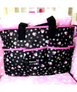 Disney Minnie Mouse Baby Diaper Bag Tote  8 Pockets Pink Gray Dots Large... - €8,05 EUR
