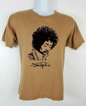 Jimi Hendrix 2005 Authentic Felt Brown T-Shirt Size M - £18.16 GBP