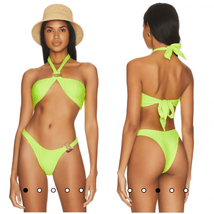 NWT Camila Coelho Sintia Bikini Neon Yellow $166 XS - $85.50