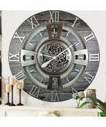 ENGLAND LINE WALL CLOCK ROUND 24 INCH CARBON GREY - $235.21 CAD