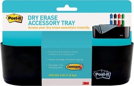 Post-It Deftray Dry Erase Accessory Tray,Plastic,Black 1 Pack - £8.47 GBP