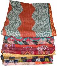 Traditional Jaipur Vintage Handmade Kantha Quilts, Patchwork Reversible Gudri Ra - £25.71 GBP+