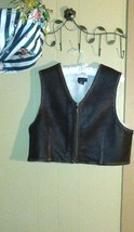 Vintage Vest Brown Leather Vest Women The Limited - £27.46 GBP