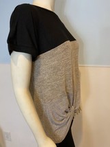 Yidarton Black and Gray Short Sleeve Shirt, Women&#39;s Size L, NWT - £9.10 GBP