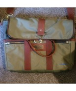 Sword & Plough Canvas Briefcase Messenger Laptop Bag Crossbody Strap Green U.S.A - $49.48