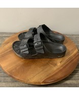 Birkenstock Arizona Eva Youth Size US 2 EU 33 Black Buckle Sandals Slip On Shoes - $19.79