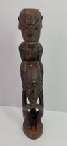 VTG Antique Carved Wood African Stacked Men Sculpture Figurine Folk Art ... - $77.39