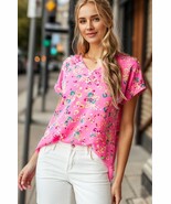 Heimish Full Size Animal print V-Neck Short Sleeve T-Shirt Plus Size - $40.40 CAD+