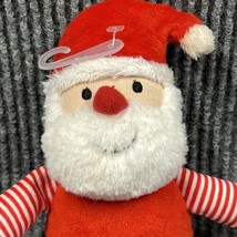 Carter&#39;s Christmas Santa Claus 9&quot; Plush Red Striped Hat Lovey Stuffed Toy - $11.26