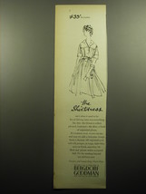 1958 Bergdorf Goodman Shirtdress Ad - The Shirtdress - $18.49