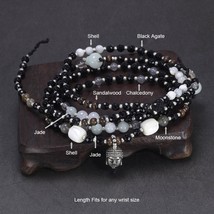 Ealing balance beads bracelet women cat eyes black onyx moonstone diy spiritual tibetan thumb200