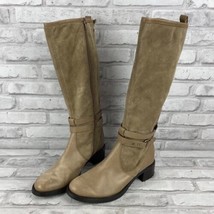 Etienne Aigner Soft Brown Tan Suede Leather Upper Cailyn Boots Size 6M - $30.47