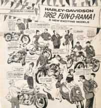 1962 Harley Davidson Motorcycle Fun-O-Rama Advertisement New Bike Models... - $29.99