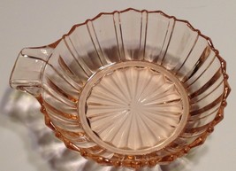 Anchor Hocking Depression Glass Fortune Pattern Pink Tab Handle Nappy Bowl - £7.69 GBP