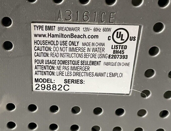 Pan for Hamilton Beach Bread Maker Model 29881 29881Z 29882 29882C (Ding/Scratch Item image 5