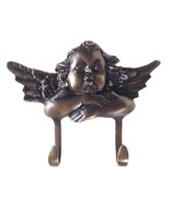 Lot of Solid Brass Clothes Hanger set 7&quot; Vintage Pants Hanger Cherub Statue - $58.00+