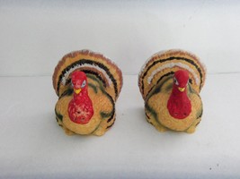 Russ Berrie Brand Turkey Shape Ceramic Salt &amp; Pepper Shakers Vintage - Unused - £15.78 GBP