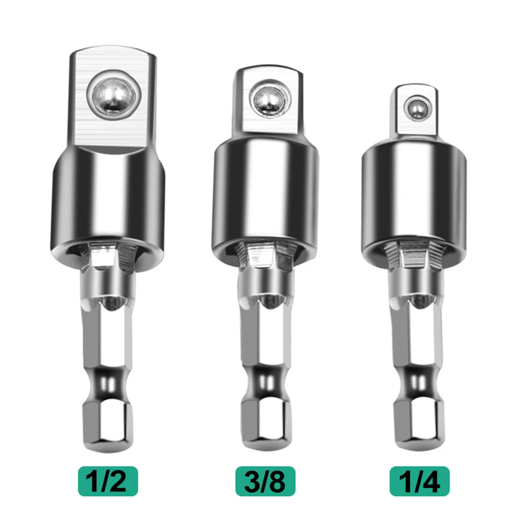 3pcs 1/4&quot; 3/8&quot; 1/2&quot; Driver Adapter Hex Wrench Extension Drill Bits Socket Adapte - £130.63 GBP