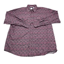 Wrangler Shirt Men XL Pink Western Pearl Purple Snap BCA Breast Cancer A... - £27.98 GBP