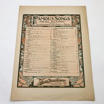Famous Songs For All Occasions  Come When the Soft Twilight Falls 1906 - $9.89
