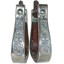Vintage Diablo Sterling Silver Filigree Overlay Western Saddle Stirrups ... - $549.99