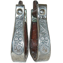 Vintage Diablo Sterling Silver Filigree Overlay Western Saddle Stirrups 1.5 inch - £425.19 GBP