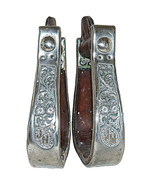 Vintage Diablo Sterling Silver Filigree Overlay Western Saddle Stirrups ... - £430.71 GBP