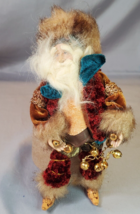 Old Man Santa Ushanka Beard Doll Poseable St. Nick Bells 8in Winklepickers 8in. - £15.76 GBP