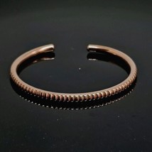 Signed ROB Southwestern Etched Design Open Cuff Copper Bracelet - £31.20 GBP