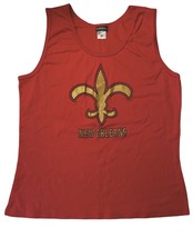 SILVER For HER Womens Red New Orleans Sleeveless Tank Top 100% Cotton Pl... - $131.73 MXN
