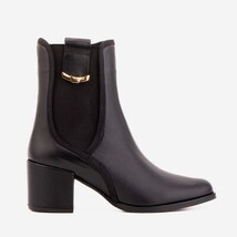 The Kensington Black Leather Block Heel Women’s Mid-Calf Boot image 5