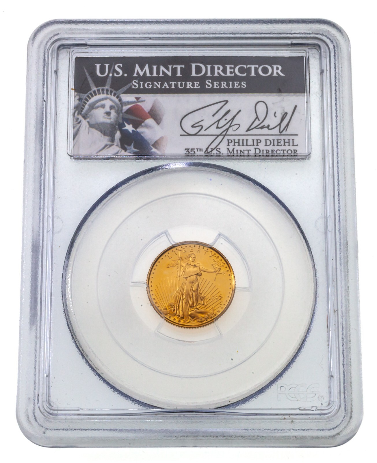 1997-W G $5 1/10 Oz American Eagle Gold Proof PCGS PR69DCAM Philip Diehl... - £398.56 GBP