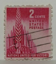 Vintage Stamps American America Usa States 2 C Cent Allied Nations Stamp X1 B28 - £1.38 GBP