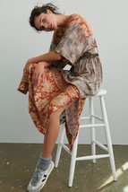 New Anthropologie Orsina Midi Dress by Tiny $198 SMALL Bronze Floral - £62.27 GBP