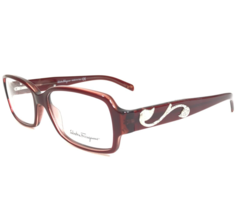 Salvatore Ferragamo Eyeglasses Frames 2640-B 462 Clear Burgundy Red 53-1... - £48.72 GBP