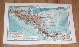 1938 Vintage Map Central America Guatemala Honduras Nicaragua Costa Rica Panama - £15.27 GBP