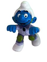 PEYO SCHLEICH VTG 1998 SUPER SMURFS 40252 SMURF ON BMX 2'' PVC FIGURE ONLY - $12.83