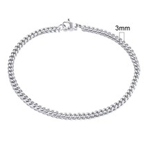 Simple Stainless Steel Curb Chain for Women 3-11mm Classic Punk Link Chain Femal - £11.07 GBP