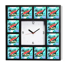 Baja Blast Mt Mtn Mountain Dew Clock promo with 12 surrounding images - £25.31 GBP