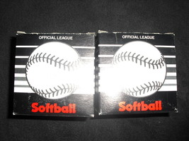 Teamworld Softball Poly X Core Leather Softball Vintage Lot Of 2 Brand New - £13.40 GBP