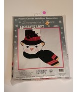 VINTAGE HOBBY KRAFT Snowman&#39;s Face # 4553 Plastic Canvas Wall/Door Decor... - $272.80 MXN