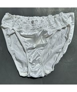 Vtg Victoria&#39;s Secret Second Skin Miracle Lace Brief Panty Med White Sat... - $82.32 CAD
