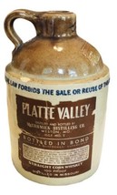 McCormick 1963 Platte Valley Corn Whiskey Jug 1/2 Pint Made In USA No Co... - $15.79