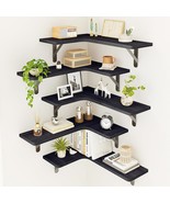 Fixwal Corner Floating Shelves Set Of 5, Rustic Wood Wall Mounted Corner... - €36,20 EUR